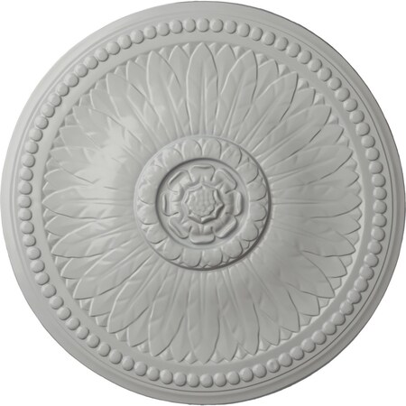 Ekena Millwork Bailey Ceiling Medallion (Fits Canopies up to 4"), Hand-Painted Frost, 18 1/8"OD x 3/4"P CM19BIFRF